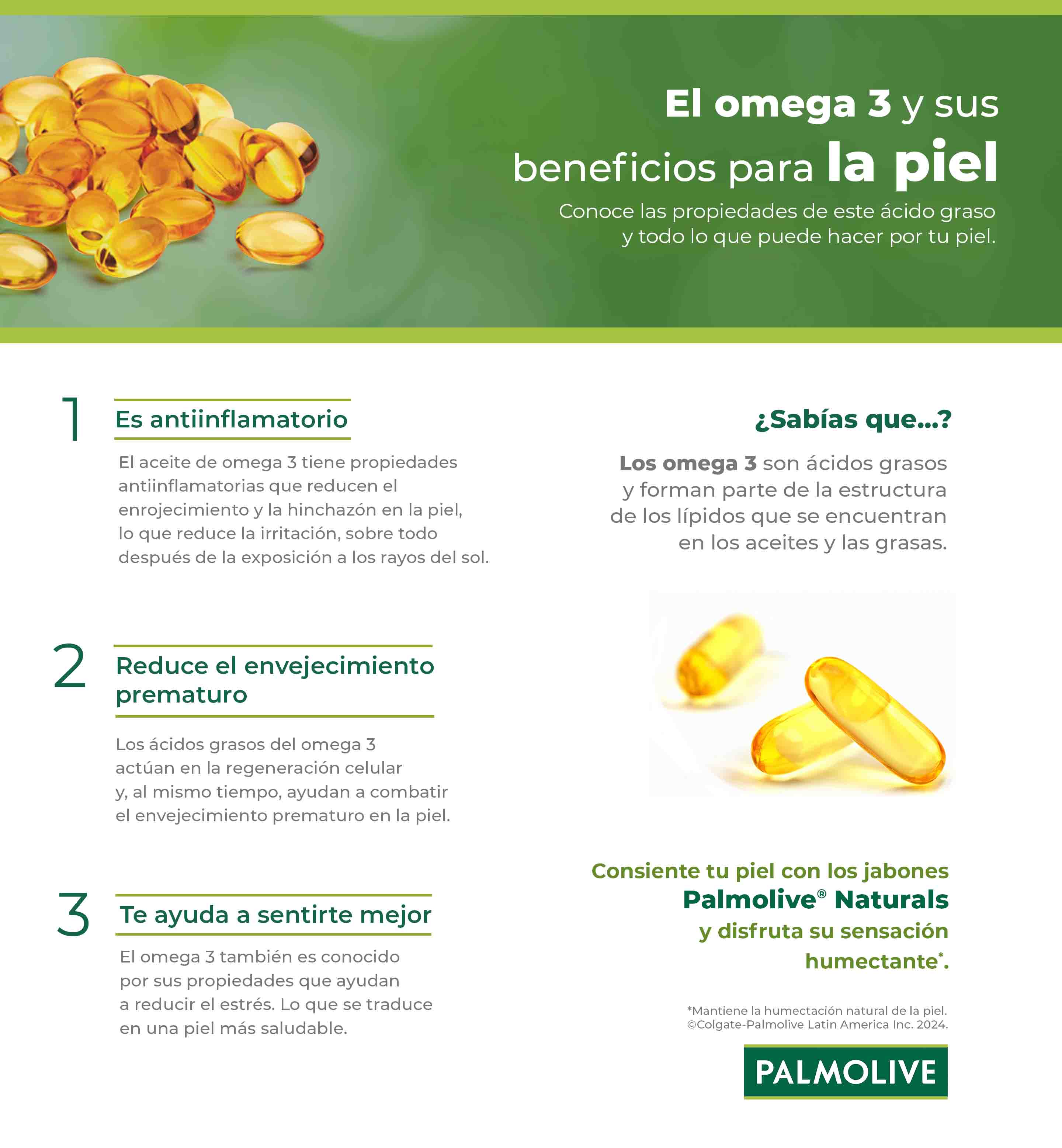 Beneficios del omega 3 para la piel
