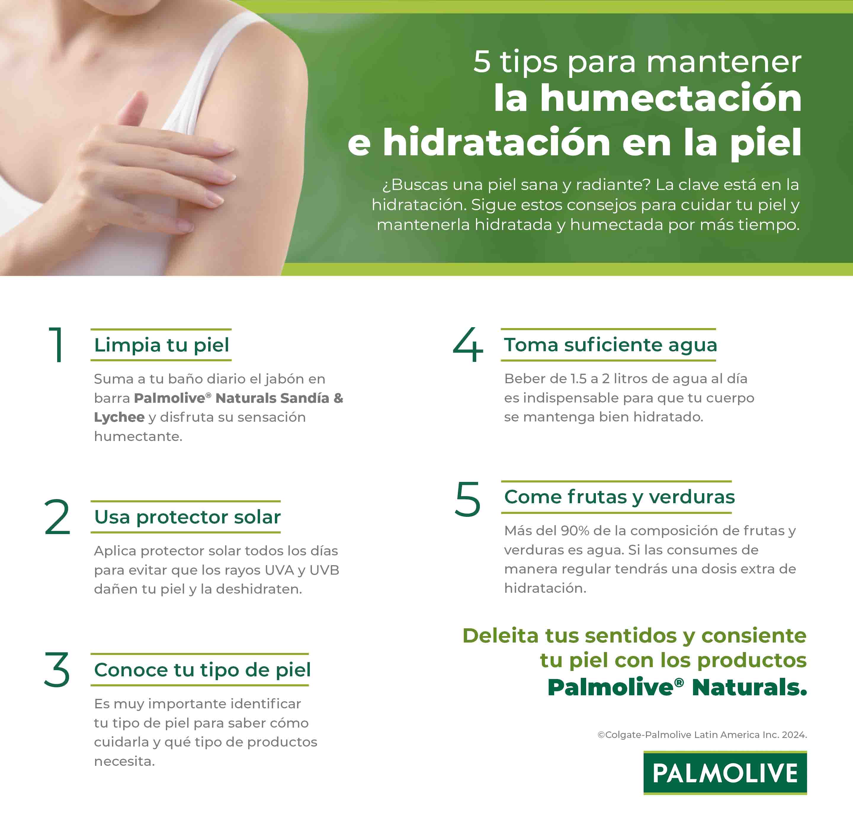 5 tips para mantener la humectación e hidratación de la piel