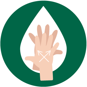 Entrelaza y frota tus dedos